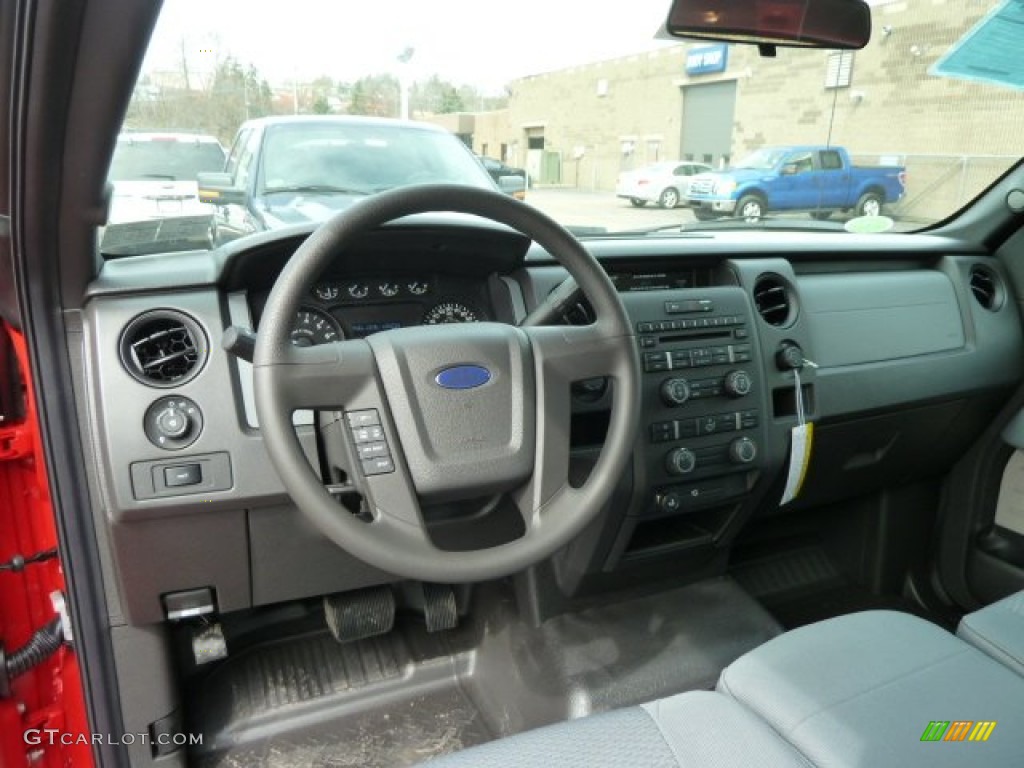 2012 Ford F150 STX SuperCab 4x4 Steel Gray Dashboard Photo #62380836
