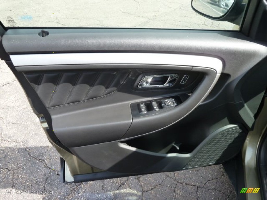 2013 Ford Taurus SEL AWD Charcoal Black Door Panel Photo #62381250