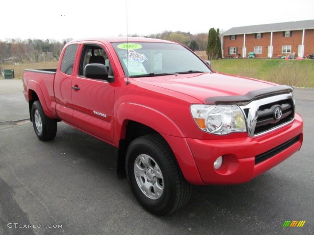 Radiant Red 2007 Toyota Tacoma V6 TRD Access Cab 4x4 Exterior Photo #62383023