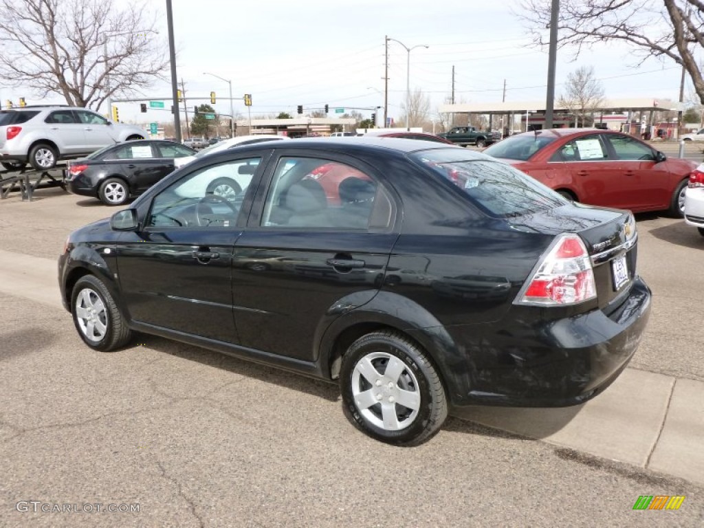 2008 Aveo LS Sedan - Black / Charcoal photo #6