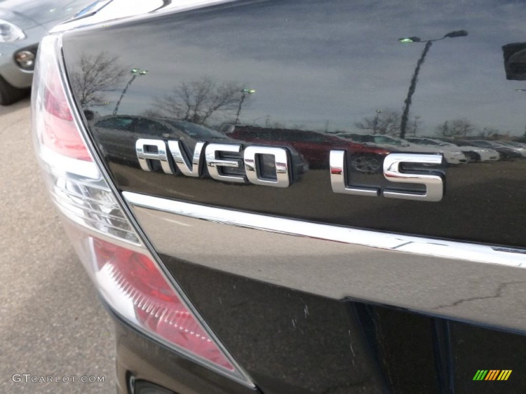 2008 Aveo LS Sedan - Black / Charcoal photo #11