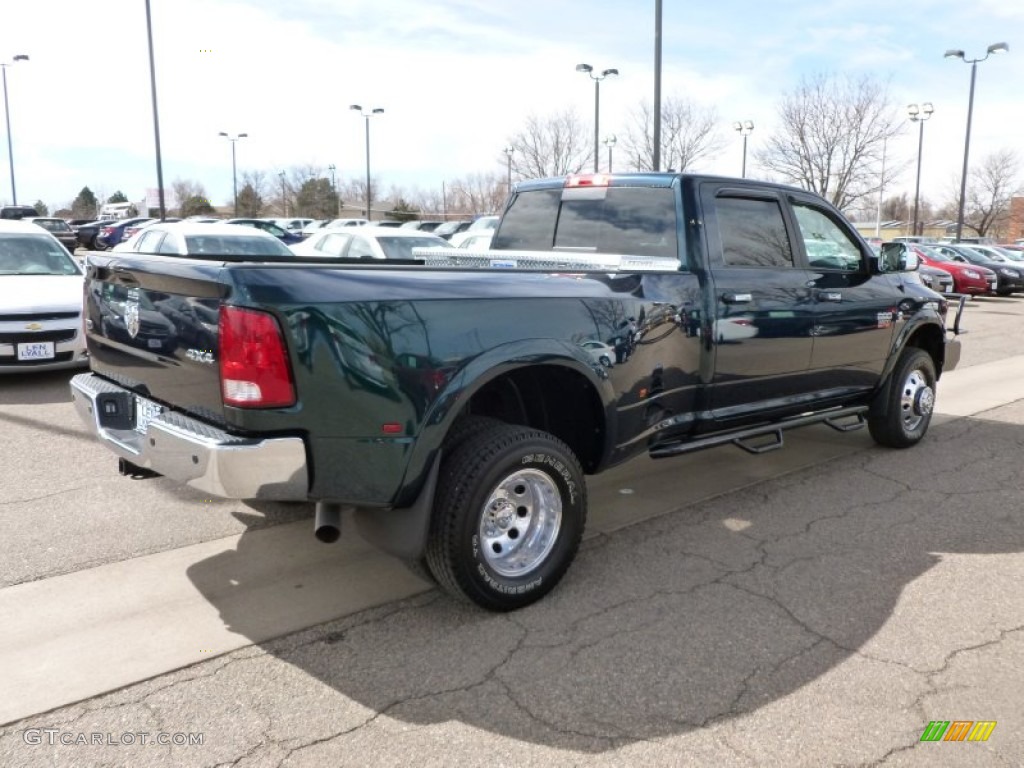 2011 Ram 3500 HD Laramie Crew Cab 4x4 Dually - Hunter Green Pearl / Dark Slate Gray photo #4