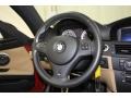2008 BMW M3 Bamboo Beige Interior Steering Wheel Photo