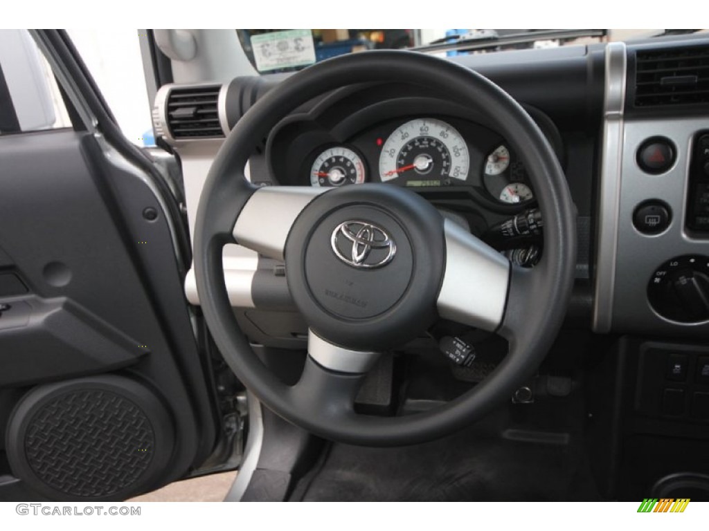 2010 Toyota FJ Cruiser Standard FJ Cruiser Model Dark Charcoal Steering Wheel Photo #62386716