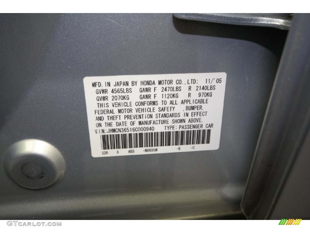 2006 Accord Hybrid Sedan - Silver Frost Metallic / Gray photo #10