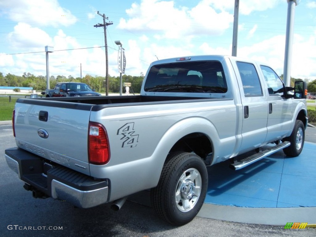 2012 F250 Super Duty XLT Crew Cab 4x4 - Ingot Silver Metallic / Steel photo #3