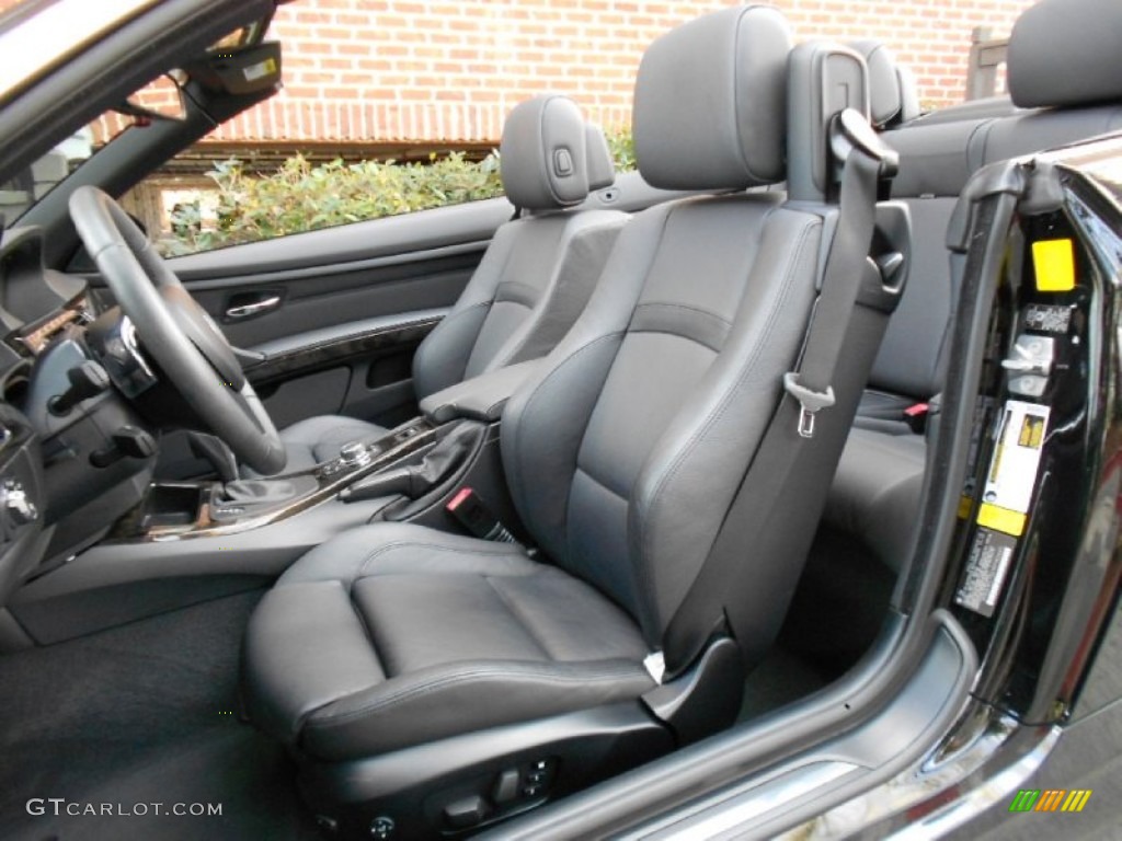 Black Interior 2009 BMW 3 Series 335i Convertible Photo #62388288