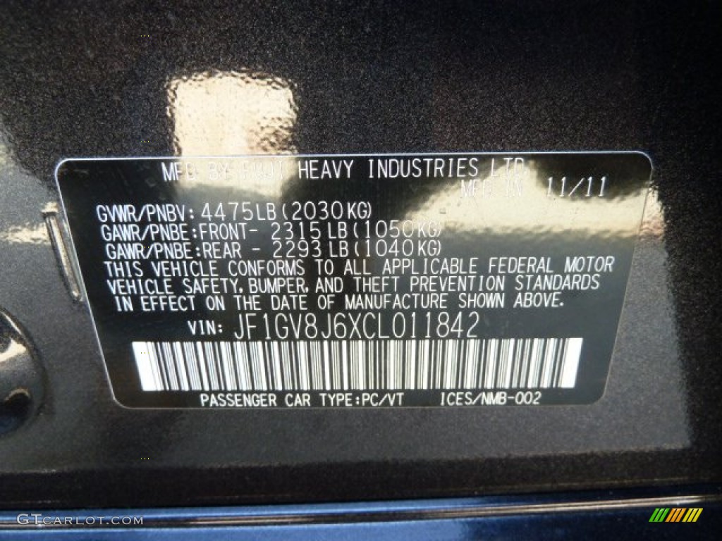 2012 Impreza WRX STi Limited 4 Door - Dark Gray Metallic / STi Limited Carbon Black photo #13