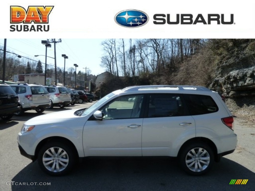 2012 Forester 2.5 X Touring - Satin White Pearl / Platinum photo #1