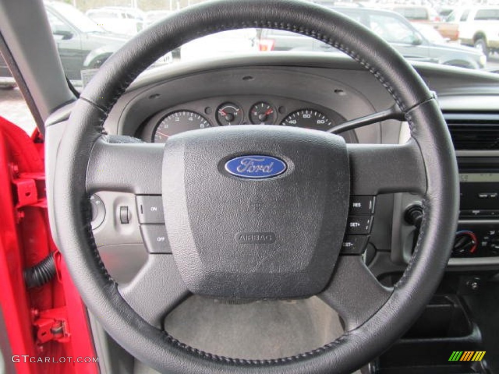 2011 Ford Ranger XLT SuperCab Medium Dark Flint Steering Wheel Photo #62390520