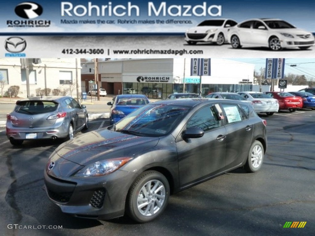 2012 MAZDA3 i Touring 5 Door - Graphite Mica / Black photo #1