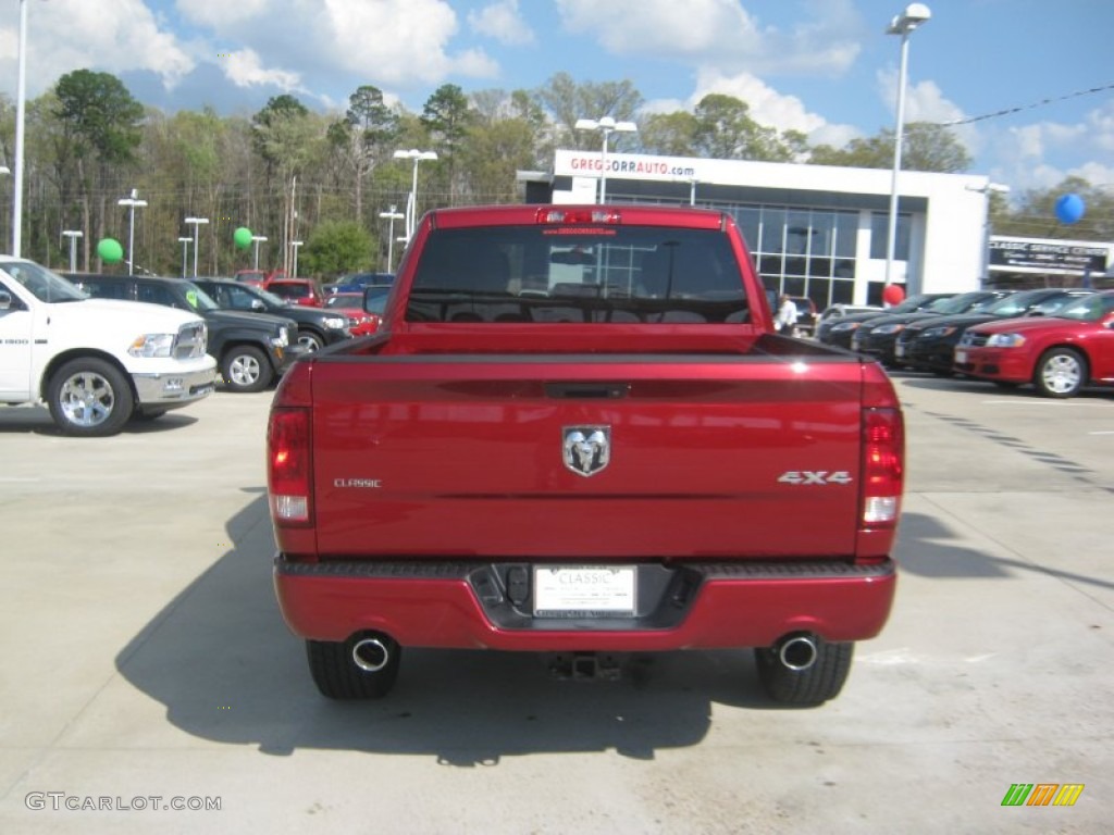 2012 Ram 1500 Express Quad Cab 4x4 - Deep Cherry Red Crystal Pearl / Dark Slate Gray/Medium Graystone photo #4