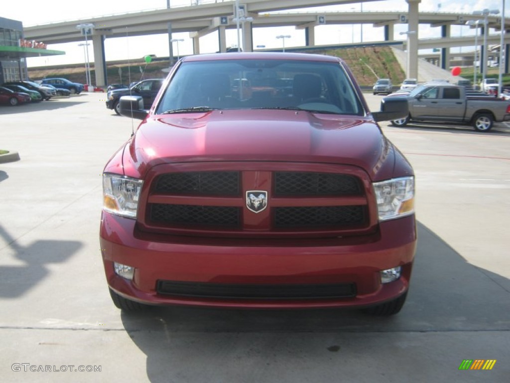 2012 Ram 1500 Express Quad Cab 4x4 - Deep Cherry Red Crystal Pearl / Dark Slate Gray/Medium Graystone photo #8