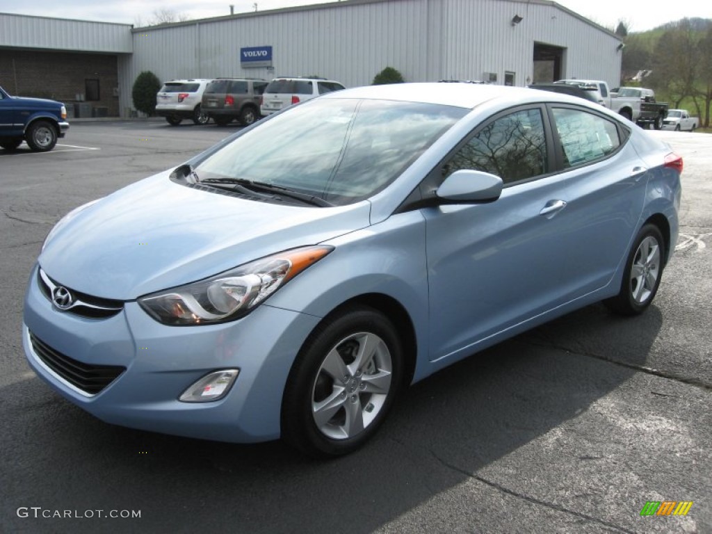 2012 Elantra GLS - Blue Sky Metallic / Beige photo #2