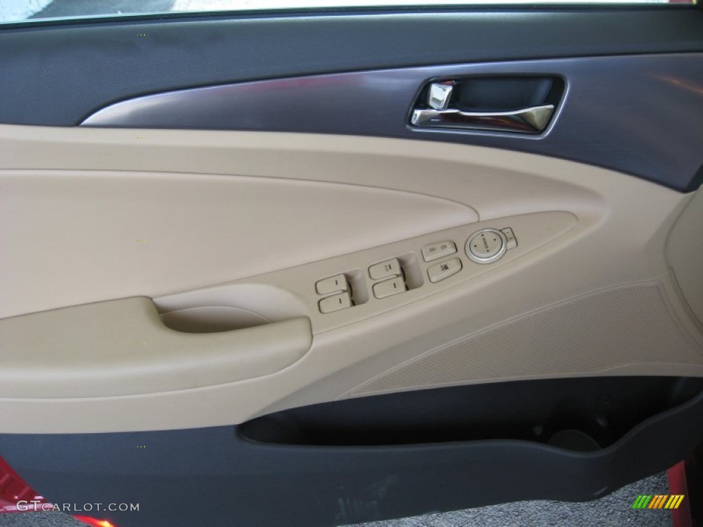 2011 Sonata Hybrid - Venetian Red / Camel photo #15