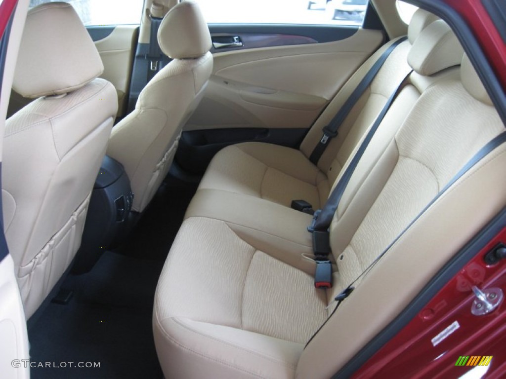 2011 Sonata Hybrid - Venetian Red / Camel photo #16