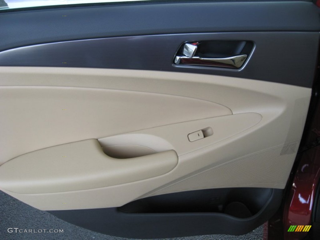 2011 Sonata Hybrid - Venetian Red / Camel photo #18
