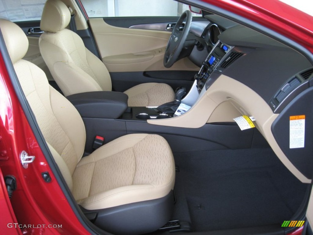 2011 Sonata Hybrid - Venetian Red / Camel photo #19