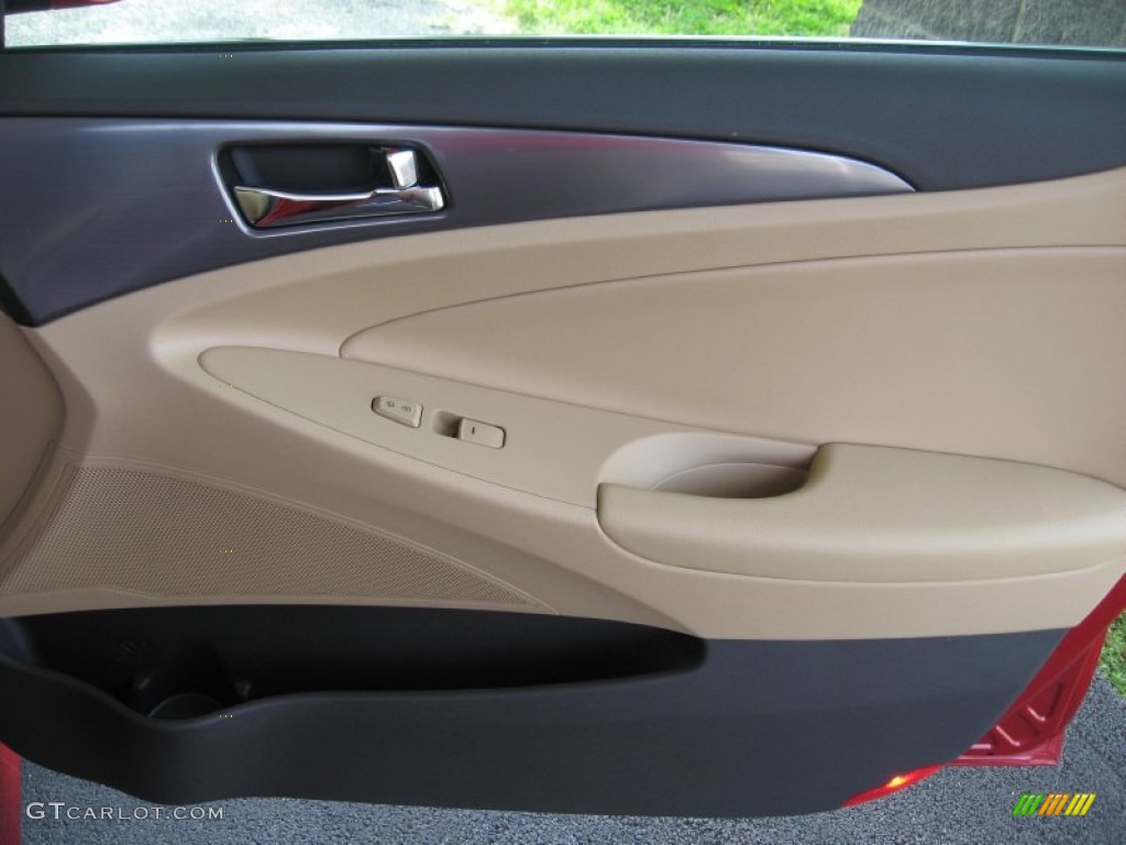 2011 Sonata Hybrid - Venetian Red / Camel photo #21
