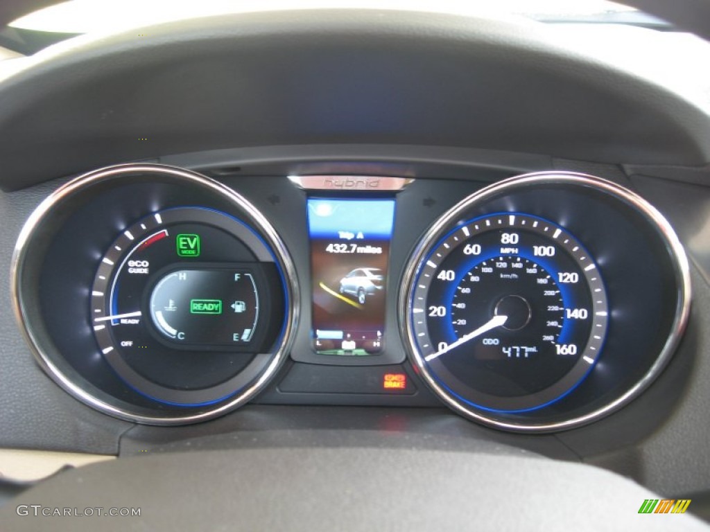 2011 Sonata Hybrid - Venetian Red / Camel photo #27