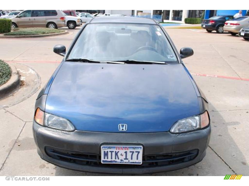 1992 Civic LX Sedan - Harvard Blue Pearl / Gray photo #2