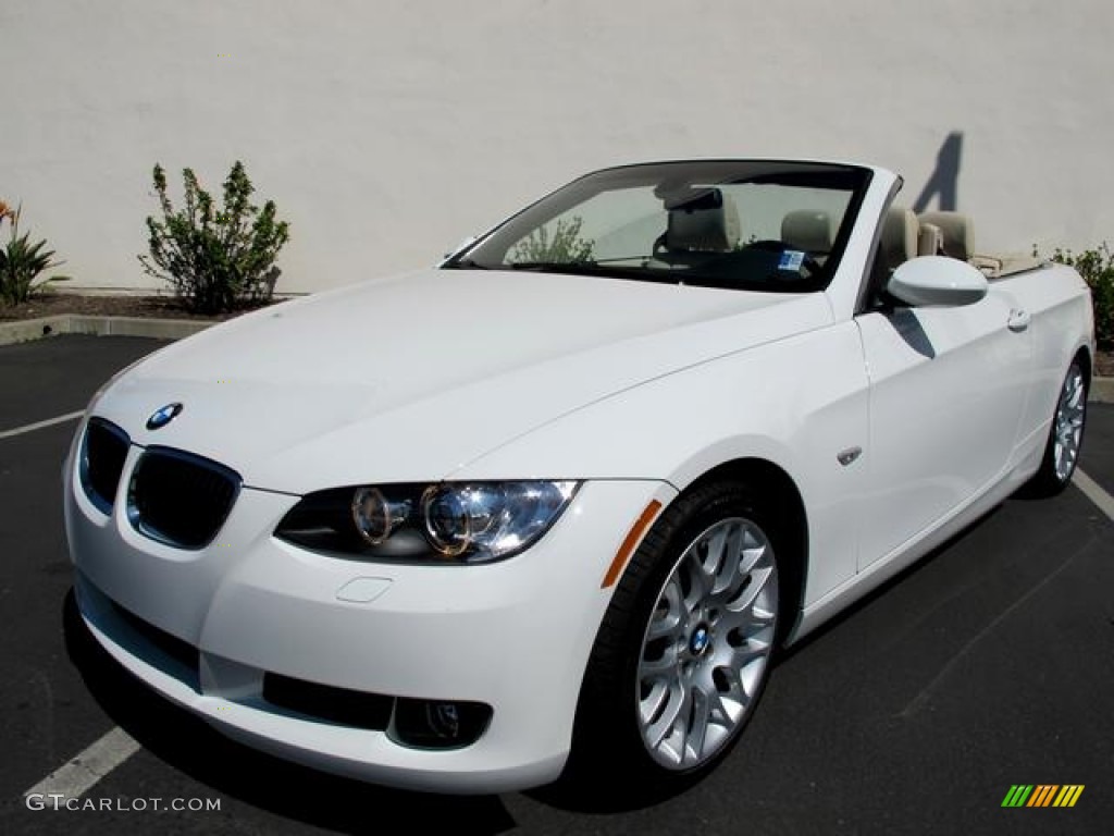 2009 3 Series 328i Convertible - Alpine White / Cream Beige Dakota Leather photo #1