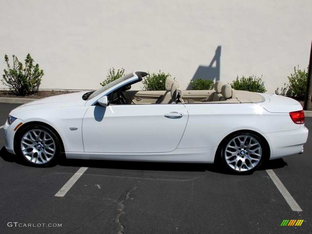 2009 3 Series 328i Convertible - Alpine White / Cream Beige Dakota Leather photo #4