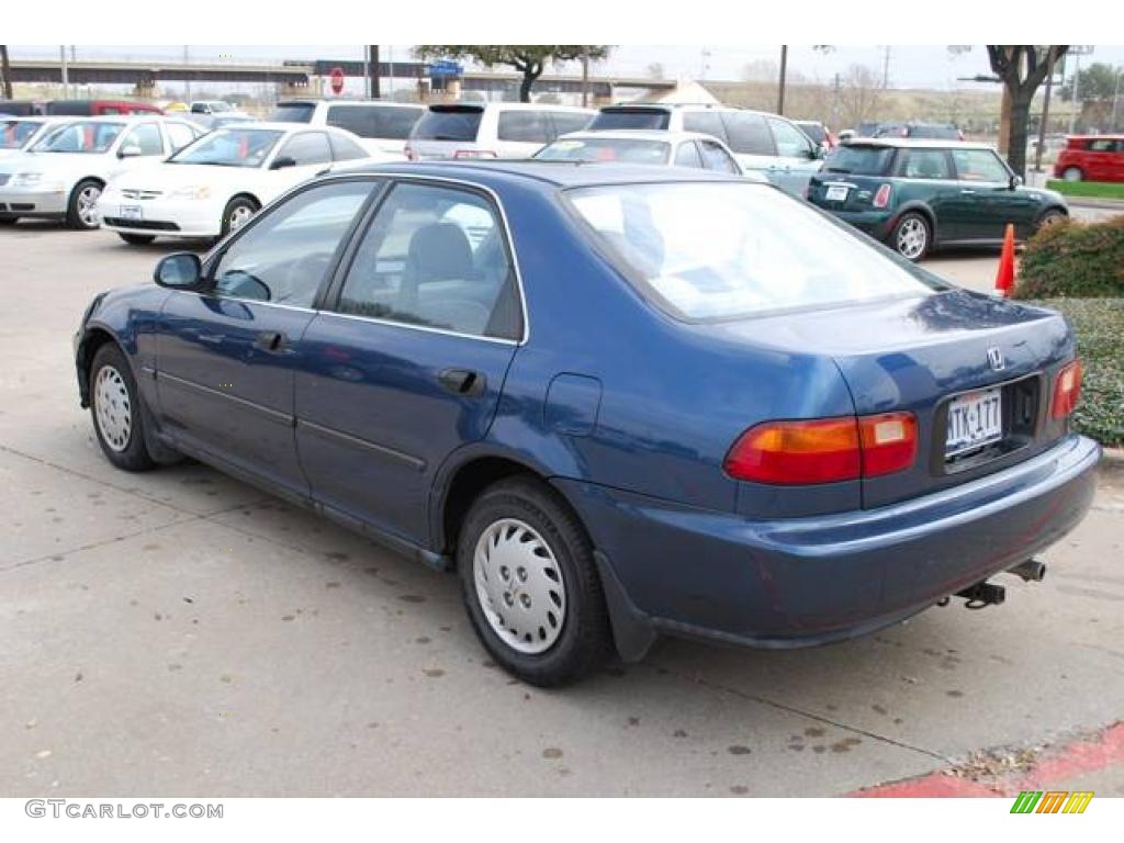 1992 Civic LX Sedan - Harvard Blue Pearl / Gray photo #5