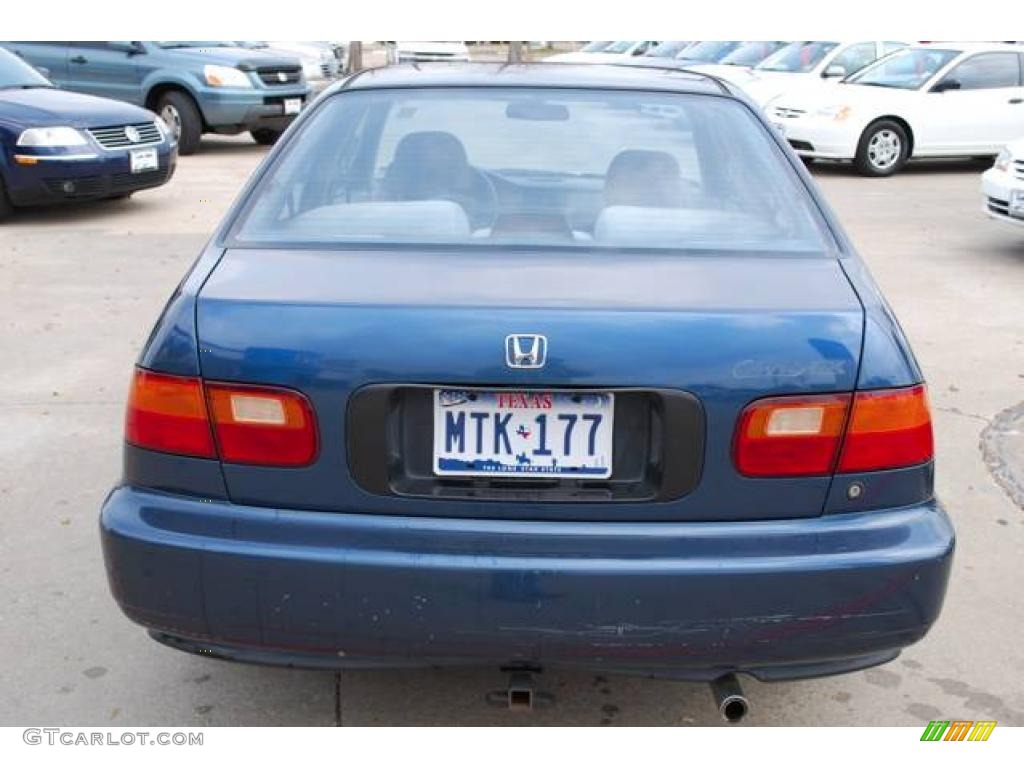 1992 Civic LX Sedan - Harvard Blue Pearl / Gray photo #6