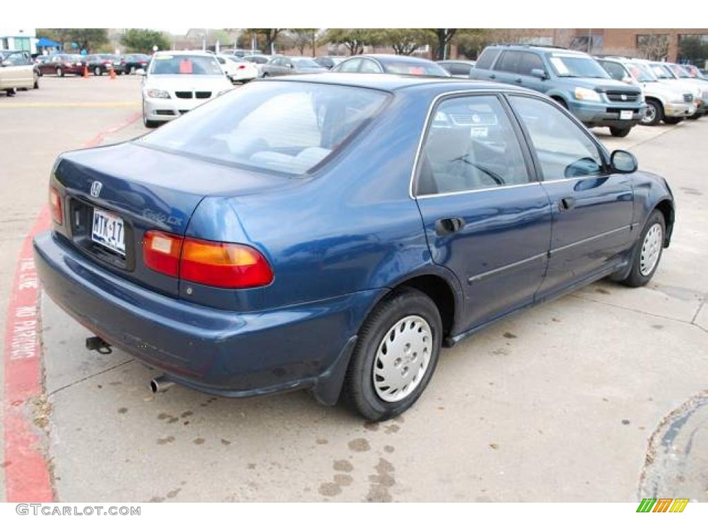 1992 Civic LX Sedan - Harvard Blue Pearl / Gray photo #7