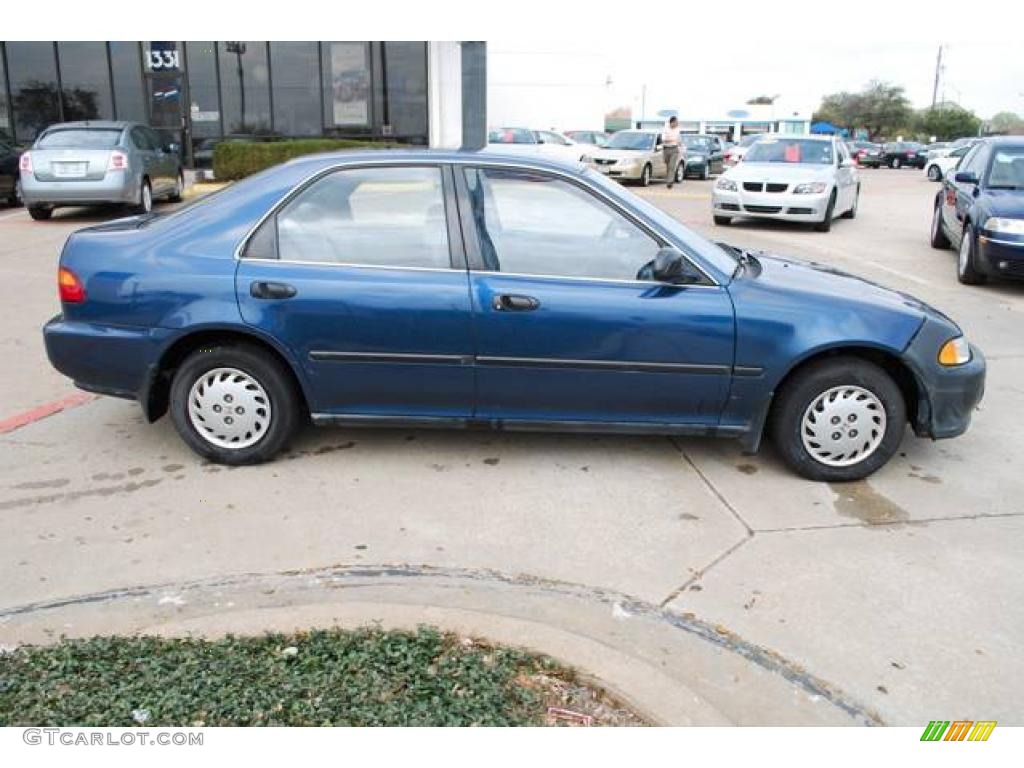 1992 Civic LX Sedan - Harvard Blue Pearl / Gray photo #8