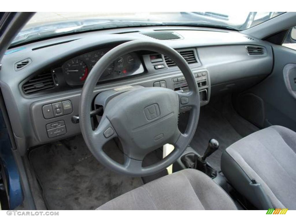 1992 Civic LX Sedan - Harvard Blue Pearl / Gray photo #16