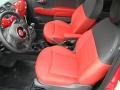Tessuto Rosso/Nero (Red/Black) Interior Photo for 2012 Fiat 500 #62395006