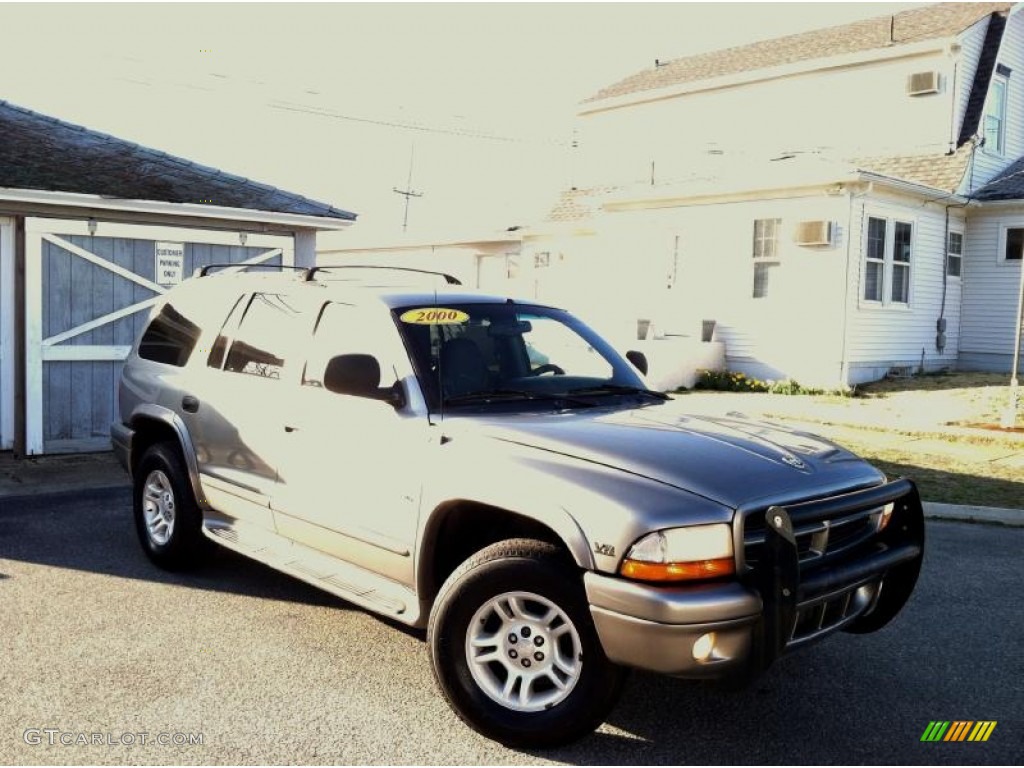 2000 Durango SLT 4x4 - Bright Platinum Metallic / Agate Black photo #3