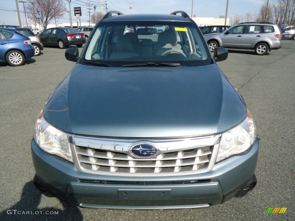 2011 Forester 2.5 X - Sage Green Metallic / Platinum photo #2