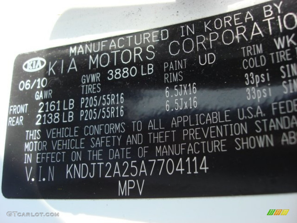 2010 Soul Color Code UD for Clear White Photo #62396517