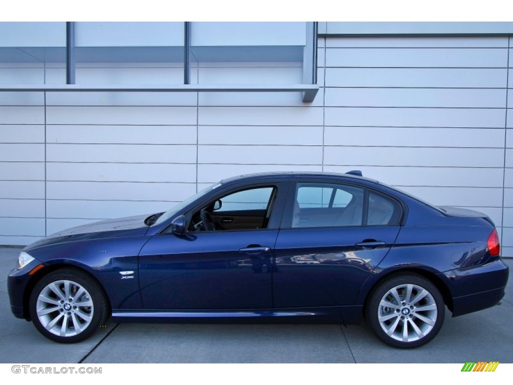 2011 3 Series 328i xDrive Sedan - Deep Sea Blue Metallic / Saddle Brown Dakota Leather photo #3