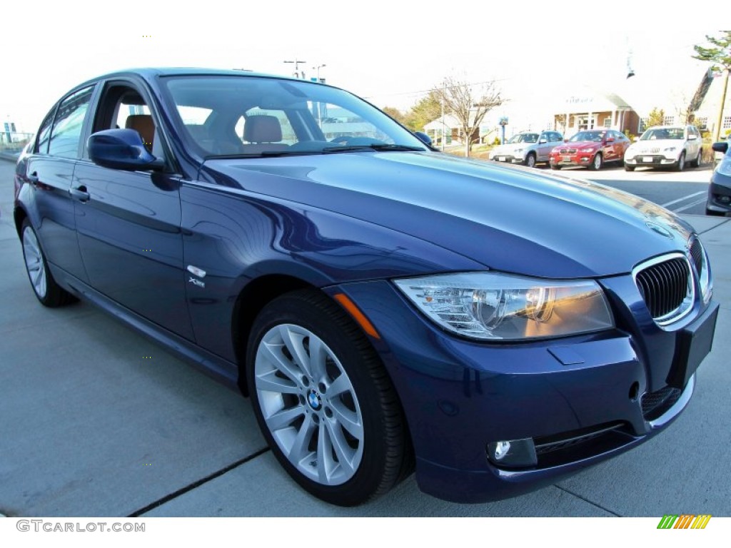 2011 3 Series 328i xDrive Sedan - Deep Sea Blue Metallic / Saddle Brown Dakota Leather photo #7
