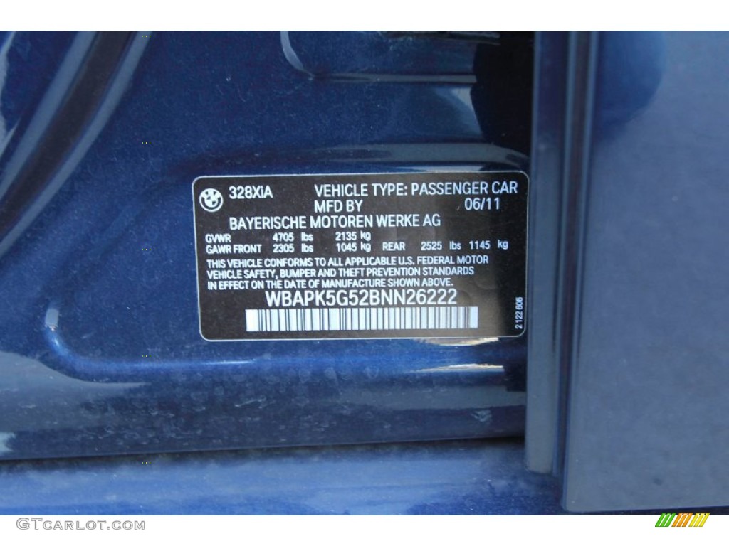 2011 3 Series 328i xDrive Sedan - Deep Sea Blue Metallic / Saddle Brown Dakota Leather photo #16
