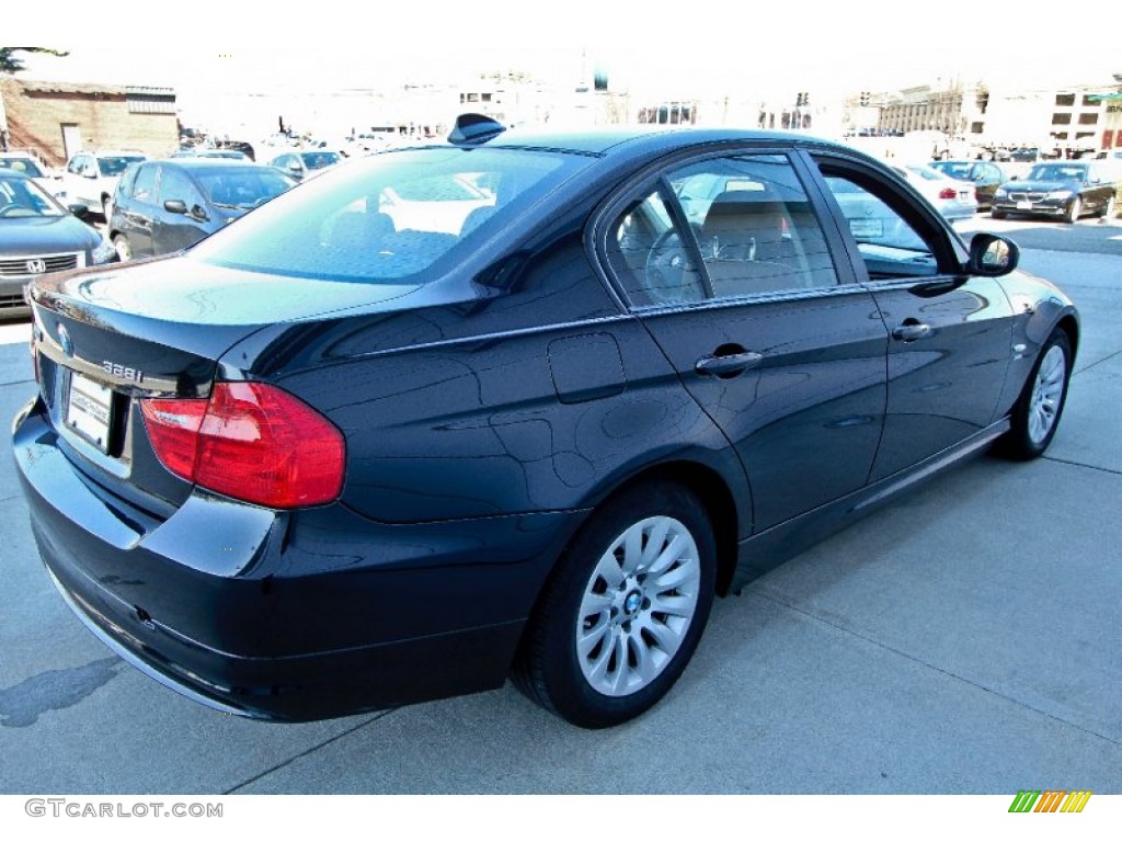 2009 3 Series 328xi Sedan - Black Sapphire Metallic / Saddle Brown Dakota Leather photo #6