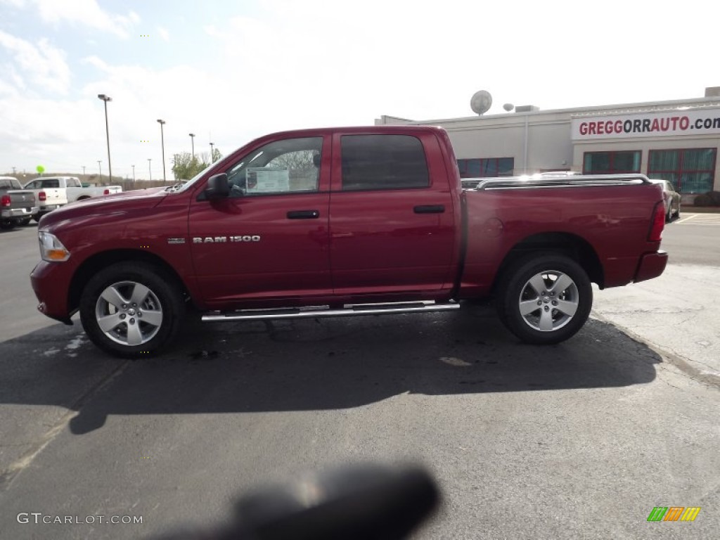 2012 Ram 1500 Express Crew Cab 4x4 - Deep Cherry Red Crystal Pearl / Dark Slate Gray/Medium Graystone photo #8