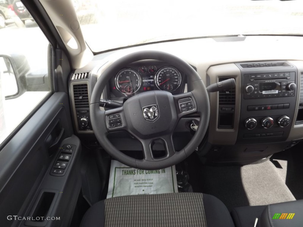 2012 Ram 1500 Express Quad Cab - Bright White / Dark Slate Gray/Medium Graystone photo #9