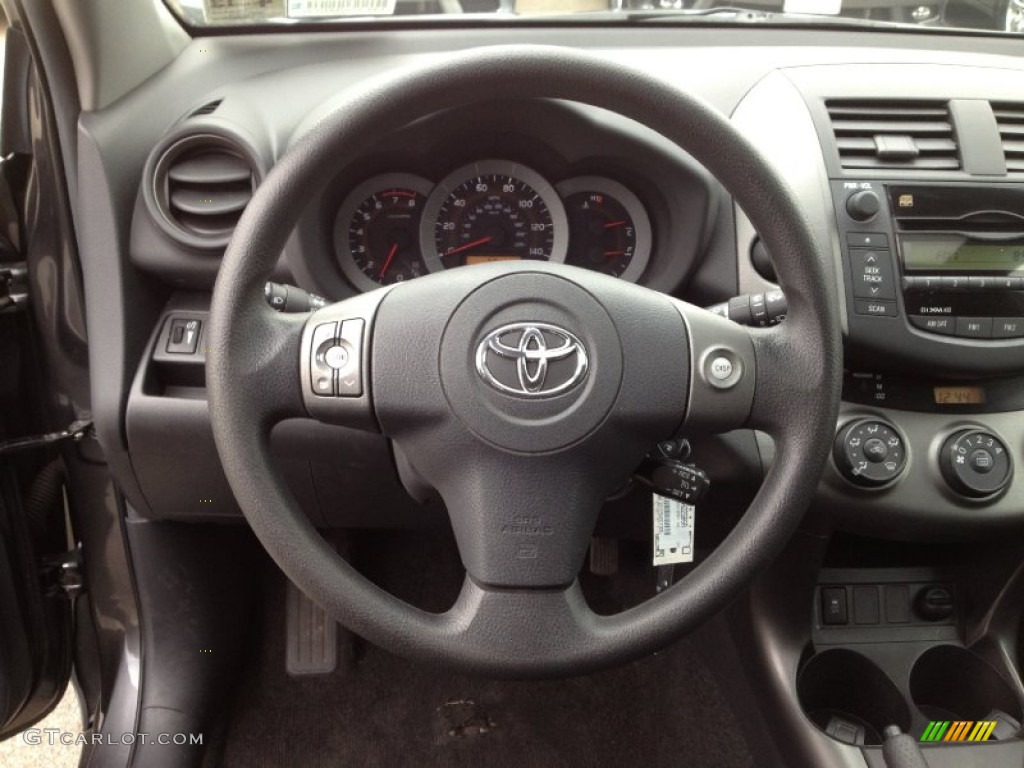 2009 Toyota RAV4 Sport 4WD Dark Charcoal Steering Wheel Photo #62399925