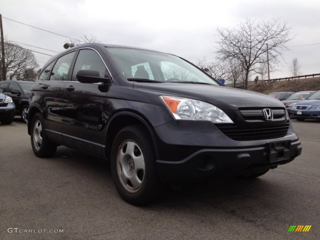 2009 CR-V LX 4WD - Crystal Black Pearl / Black photo #7