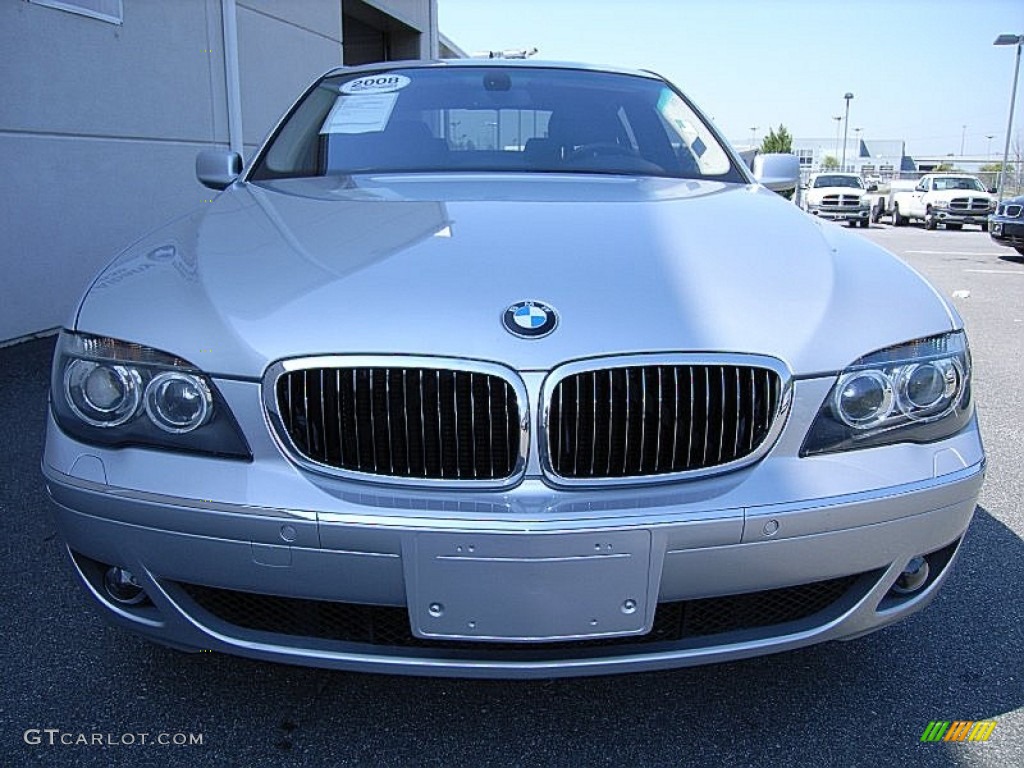 2008 7 Series 750Li Sedan - Titanium Silver Metallic / Black photo #3