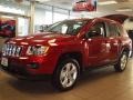 2012 Deep Cherry Red Crystal Pearl Jeep Compass Latitude 4x4  photo #2