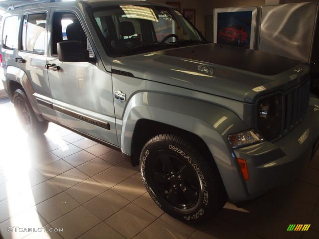 2012 Liberty Arctic Edition 4x4 - Winter Chill Pearl / Dark Slate Gray/Polar White with Orange Accents photo #2