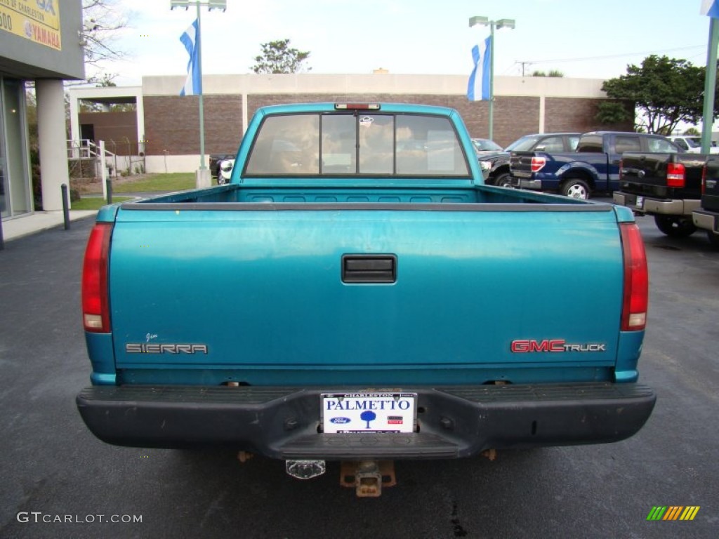 1994 Sierra 1500 SLE Regular Cab - Bright Teal Metallic / Beige photo #7