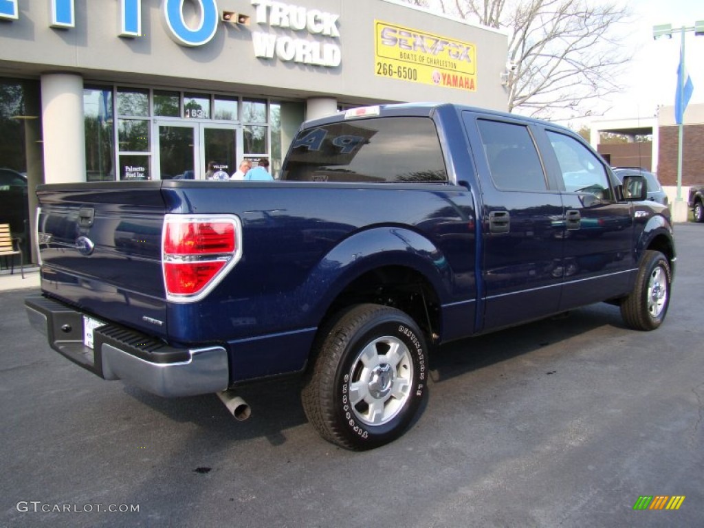 2011 F150 XLT SuperCrew - Dark Blue Pearl Metallic / Steel Gray photo #8