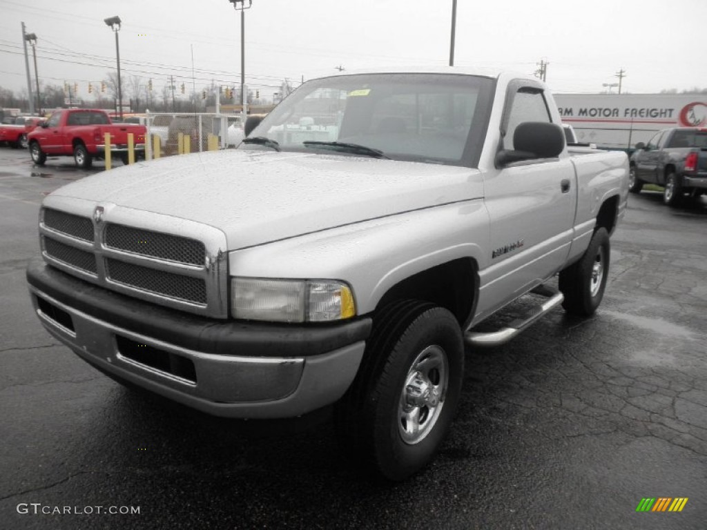 2001 Ram 1500 Regular Cab 4x4 - Bright Silver Metallic / Agate photo #3